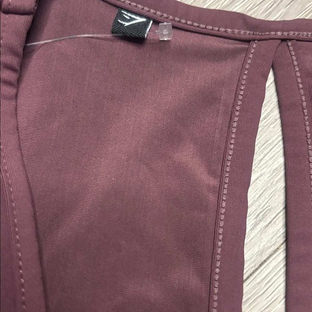 Gymshark Lustre Vest longline Tank Top Winter Berry burgundy Workout yoga S